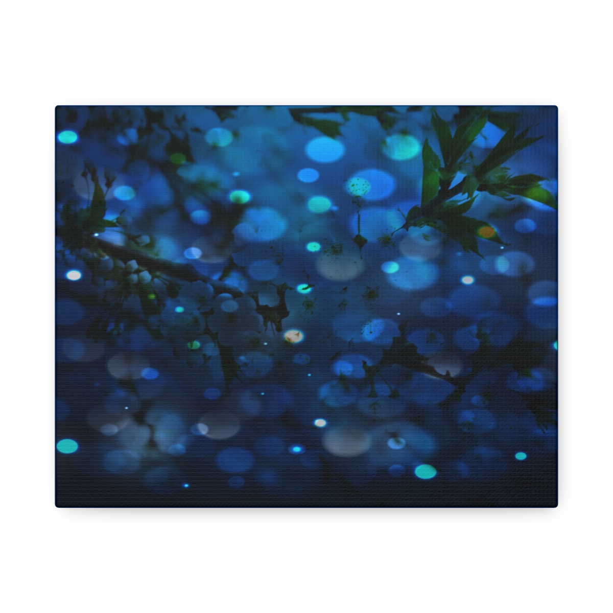 Blossom at Night - Satin Canvas, Stretched