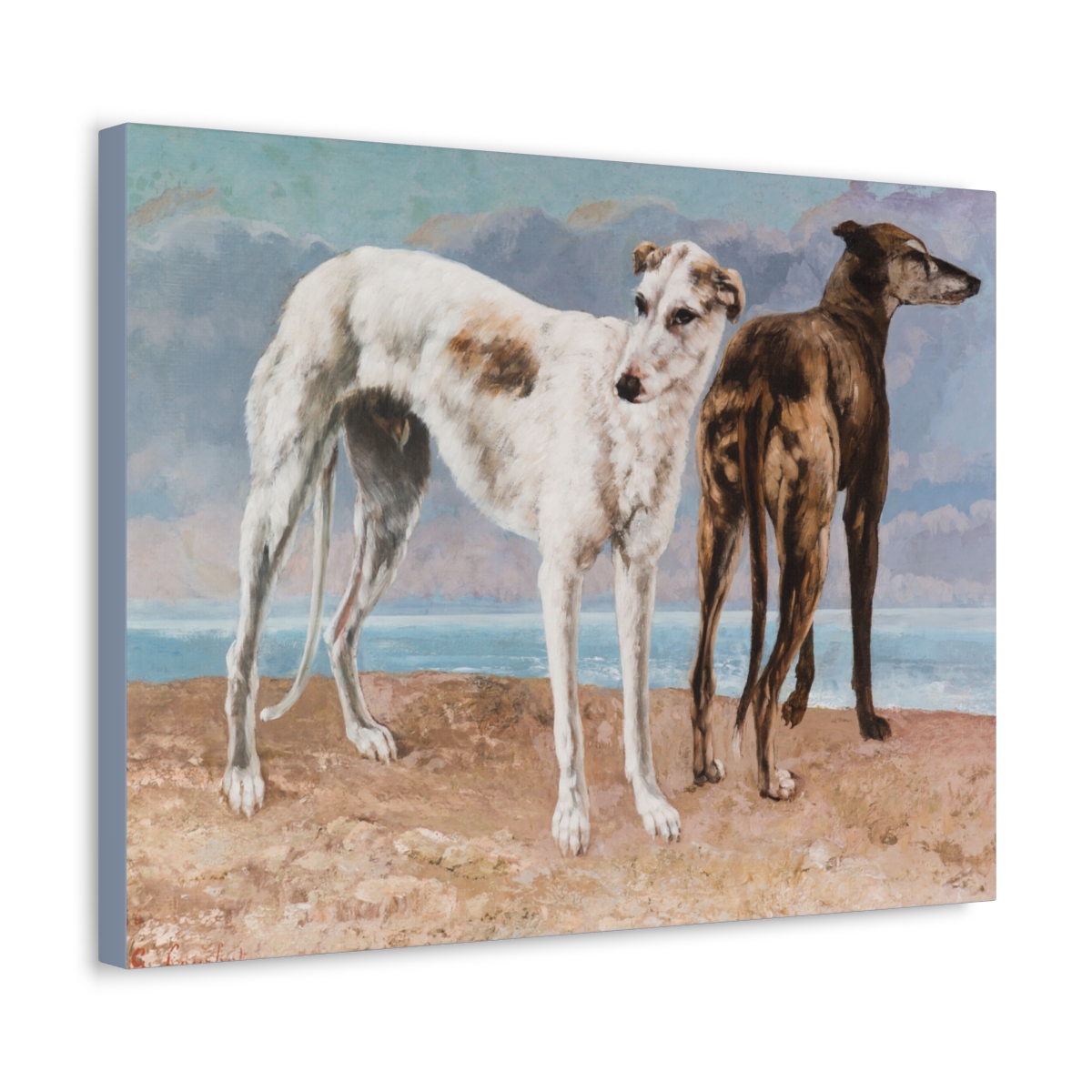 Two Greyhound Dogs at the Beach - Image 18