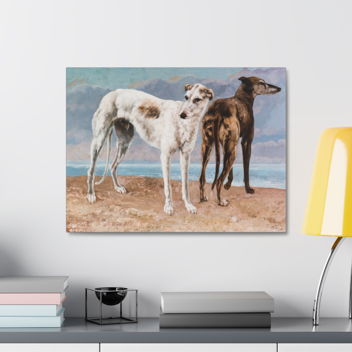 Two Greyhound Dogs at the Beach - Image 19