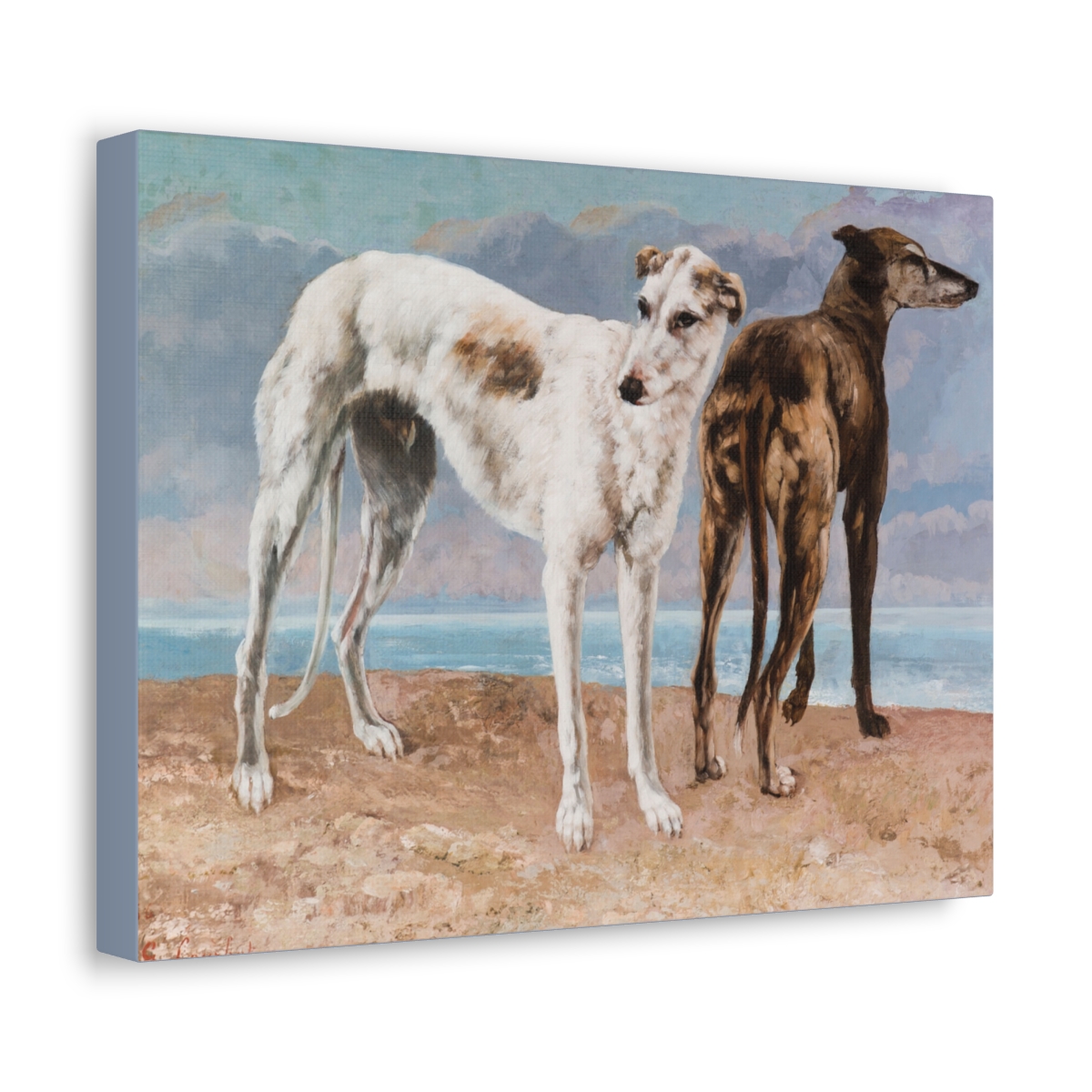 Two Greyhound Dogs at the Beach - Image 14