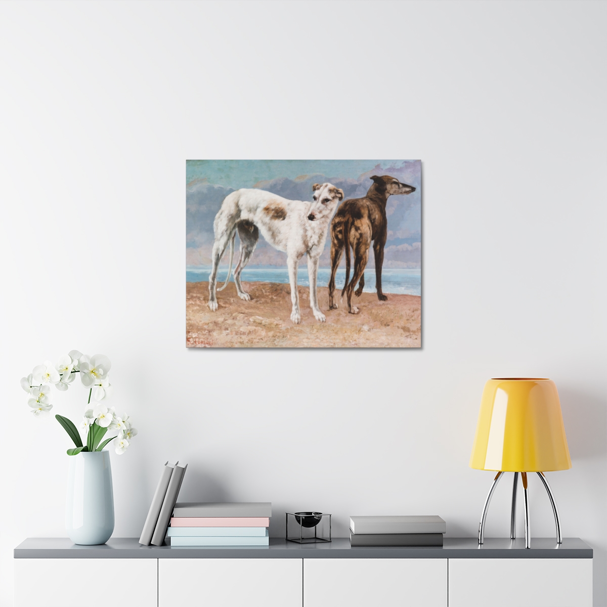 Two Greyhound Dogs at the Beach - Image 23