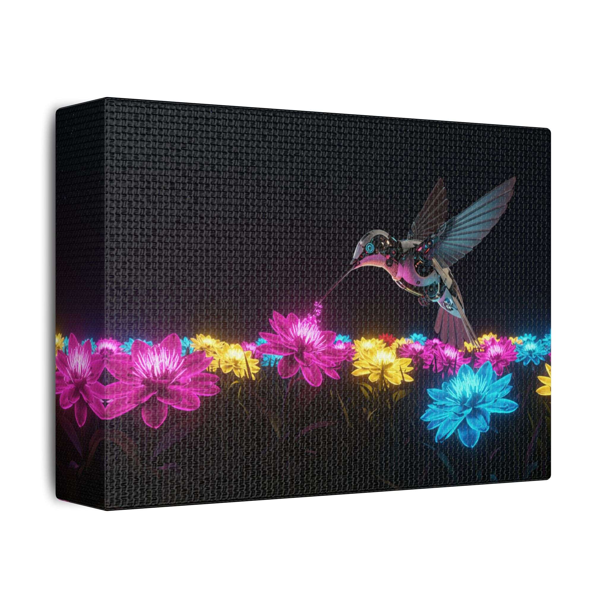 Neon Nectar Collection - Humming in Light - Luxury Canvas - Image 2