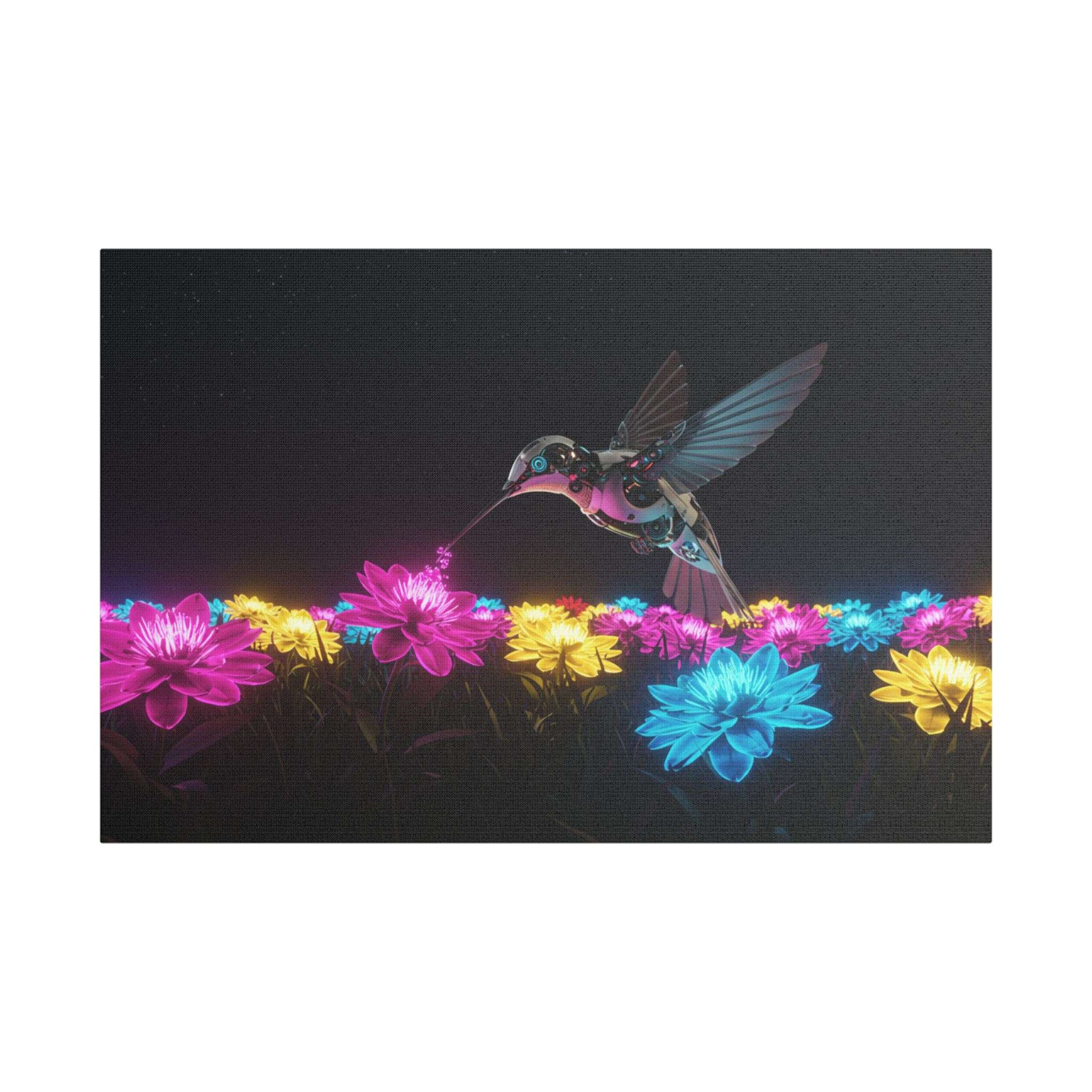 Neon Nectar Collection - Humming in Light - Luxury Canvas - Image 9