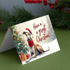Have a Greyt Christmas – Greyhound Christmas Card Set (Pack of 10)