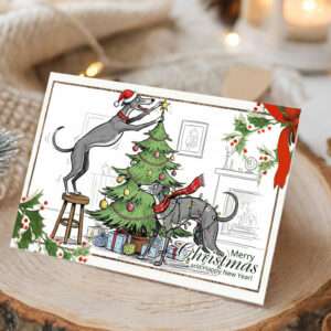 Deck The Hounds - The Christmas Tree - Christmas Cards – 10 Card Set